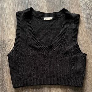 Aeropostale Black Knit Sweater Vest